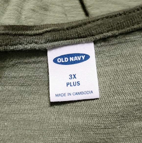 Old Navy Olive Green Short Sleeve Blouse Size 3X - Picture 4 of 5